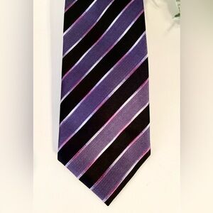 Setazone Deep Purple Italian Men’s Tie with Black White Pink accents.